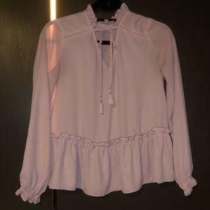 MaisonJules Pink Sheer Blouse